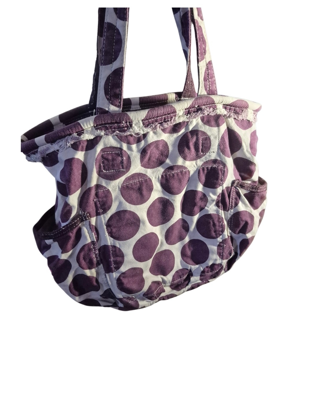 Purple Polka Dot Tote Bag